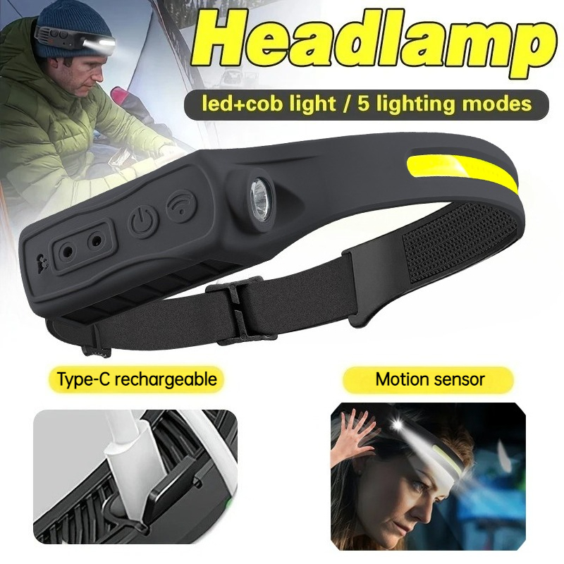 Led Headlight Bulbs - Güçlü COB LED Sensör Far Şarj