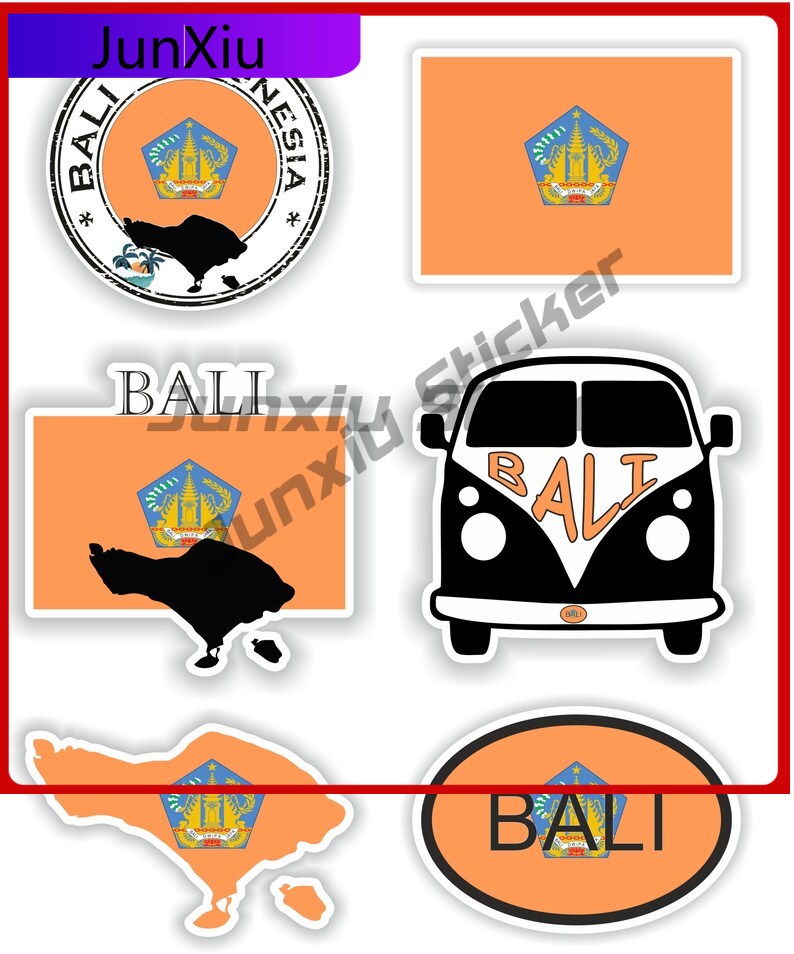 Car Accessories Bali - Bali Endonezya Bayrağı Vinil Çıkartmaları Altı