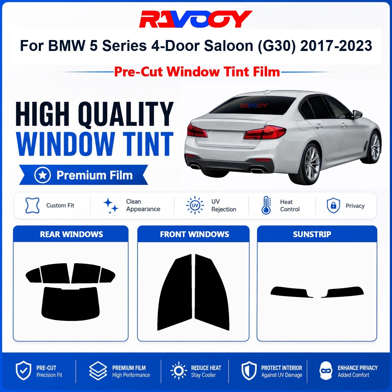 Tinted Window Film - BMW 5 Serisi 4 Kapılı Sedan