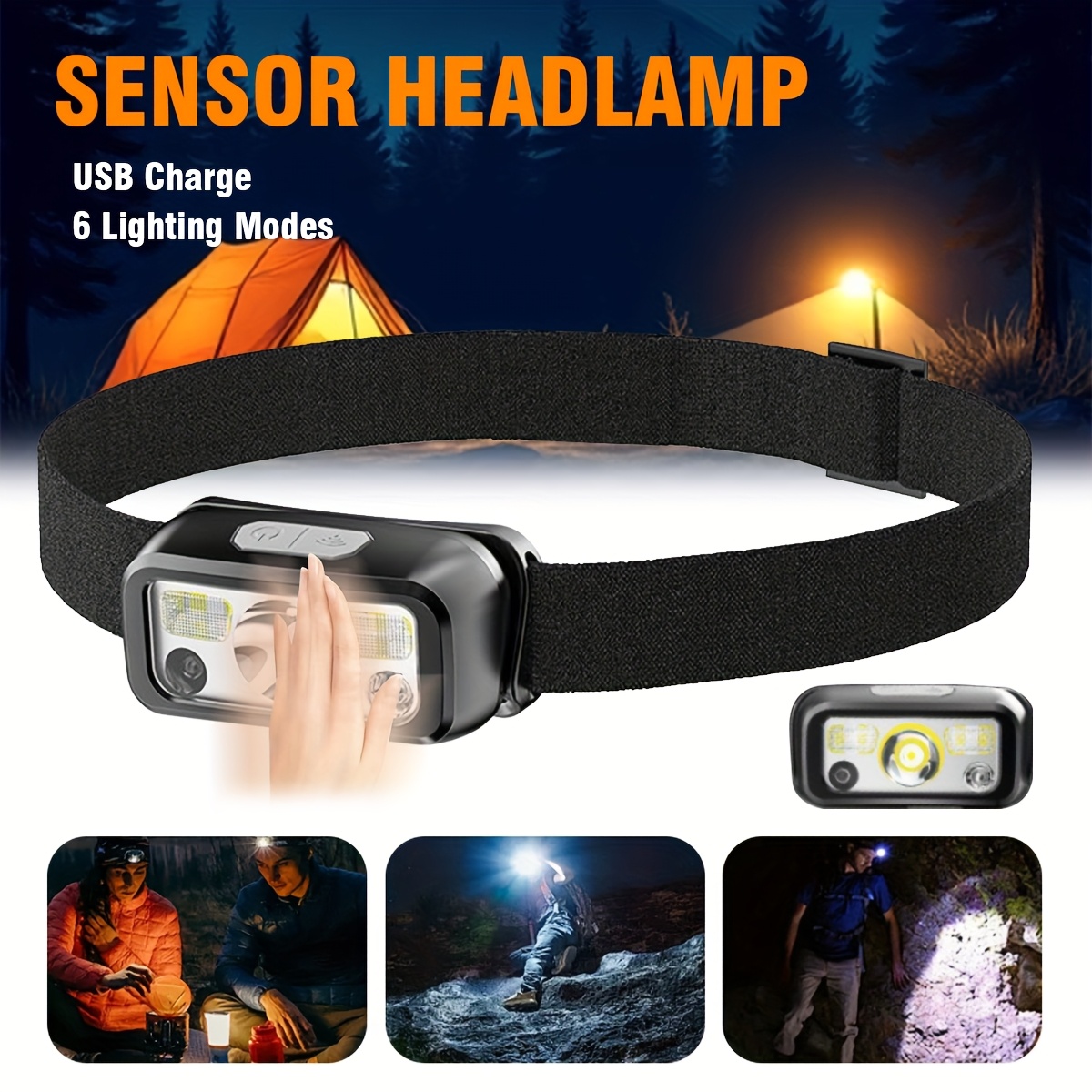 Led Headlight Bulbs - Güçlü COB LED Sensörlü Far, Dahili
