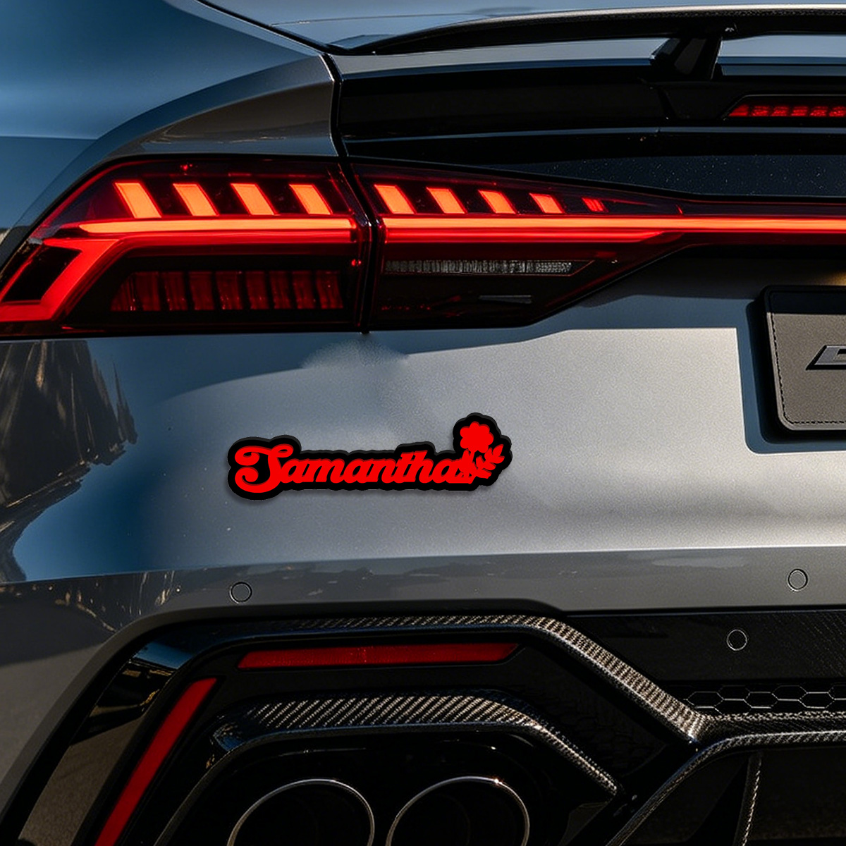 Özel Font Çiçek Desenli Basit  - Car Accessories Logo incelemesi ve fiyatı