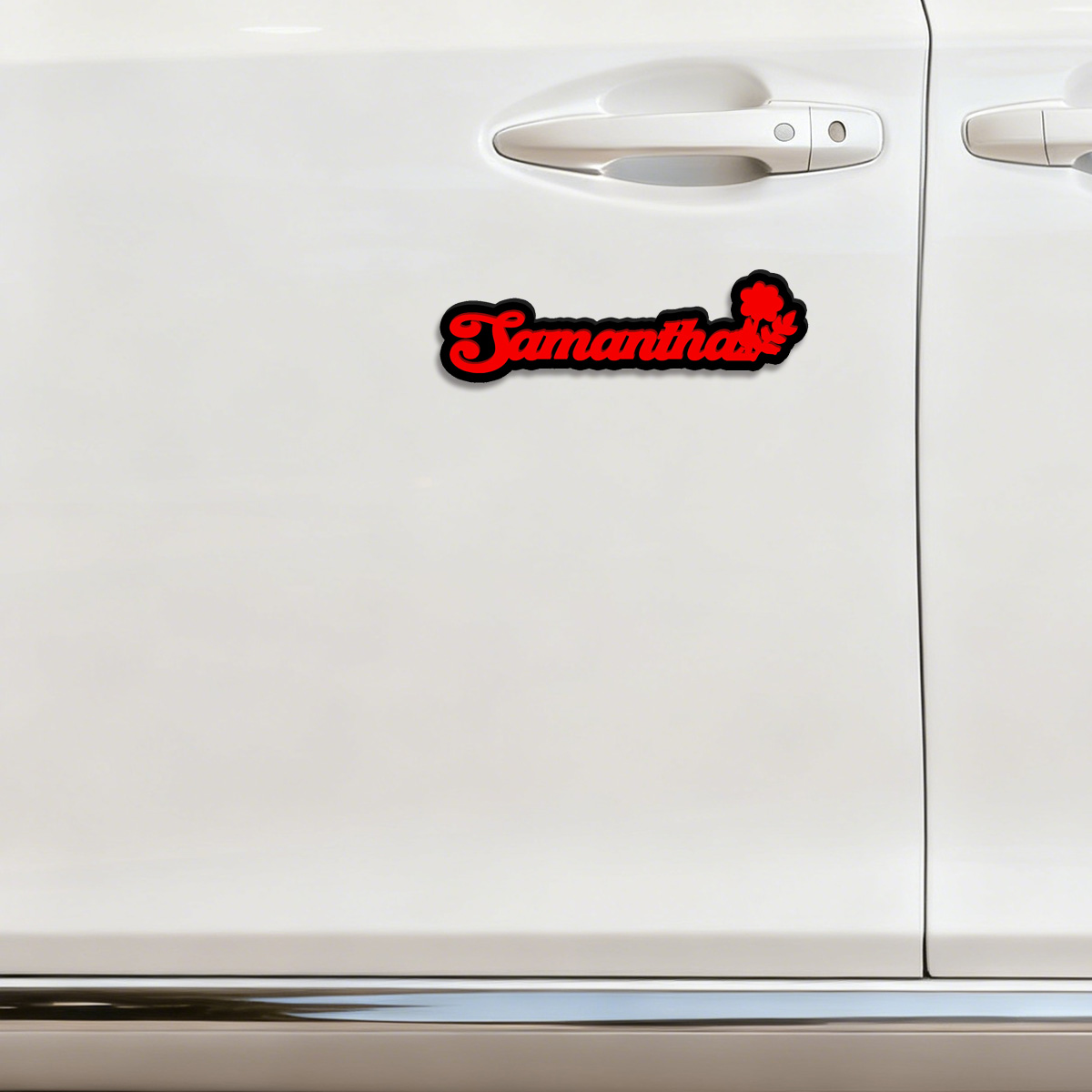 Özel Font Çiçek Desenli Basit  - Car Accessories Logo incelemesi ve fiyatı