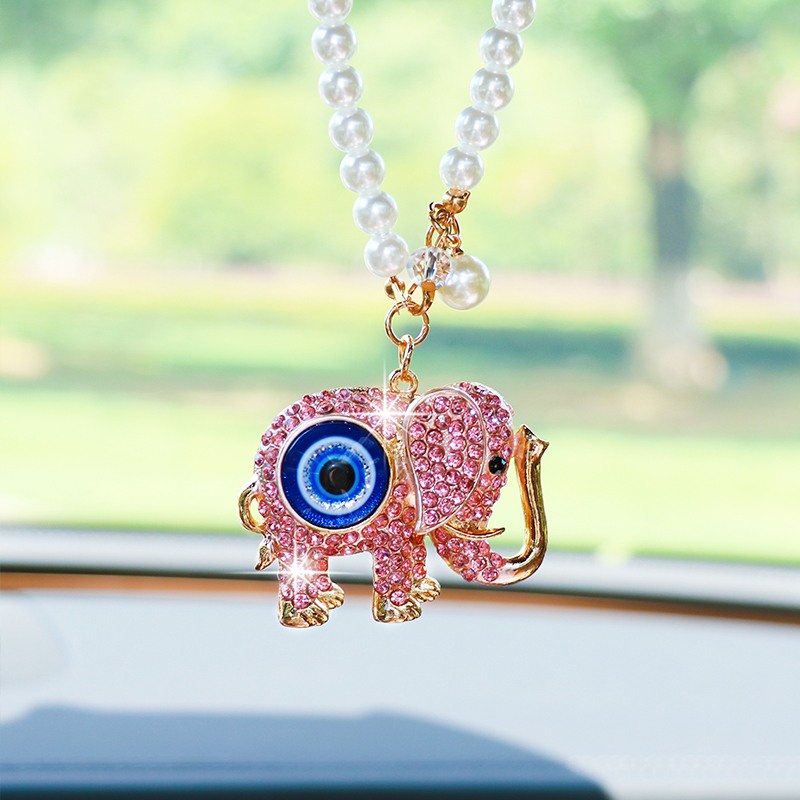 Yaratıcı Rhinestone Fil Araba  - Car Accessories Evil Eye incelemesi ve fiyatı
